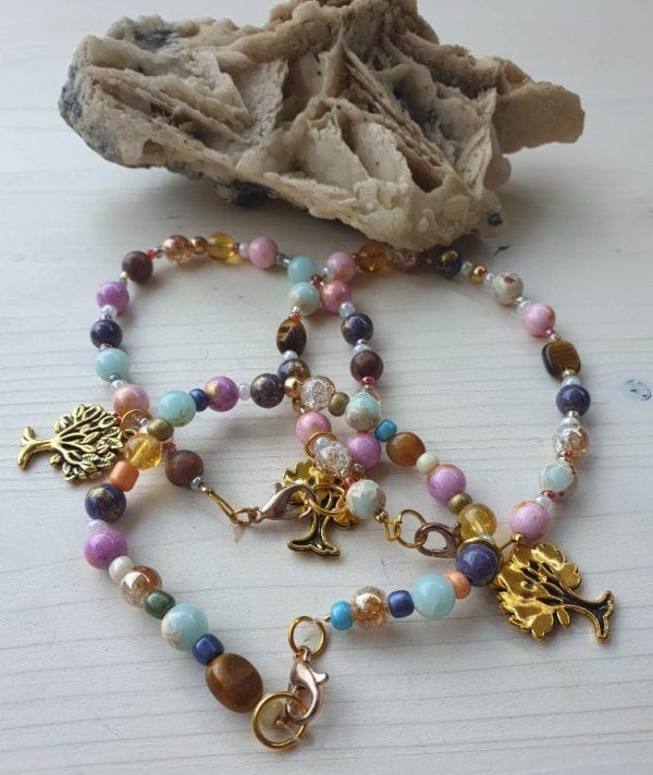 Trio edelsteen armbanden