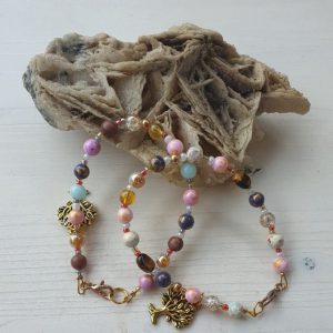Trio edelsteen armbanden