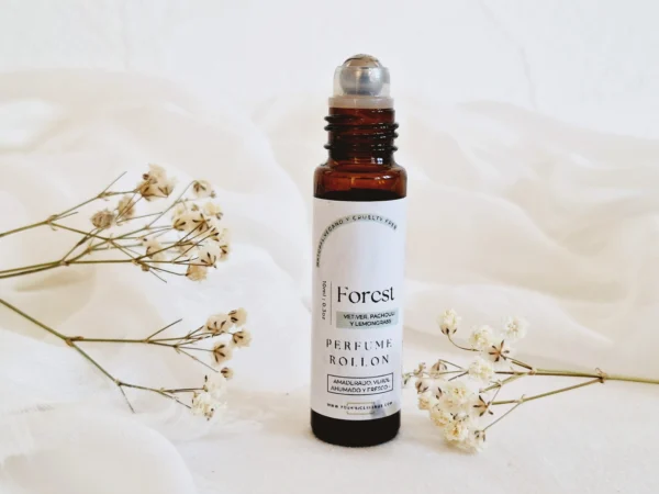 Biologische etherische olie compositie parfum FOREST - vetiver - patchouli en citroengras - roll on 10ml - Afbeelding 2