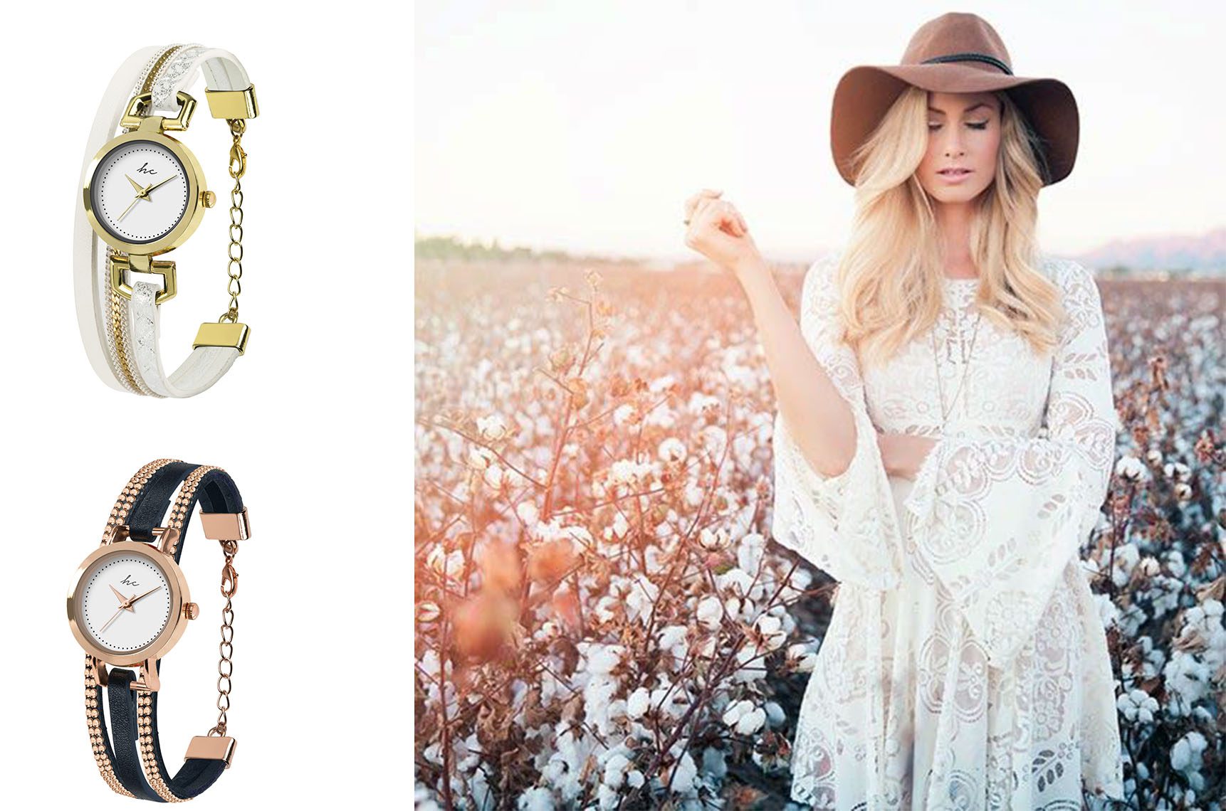 Hippie Chic Horloge voor dames ZWART kleur, - Afbeelding 2