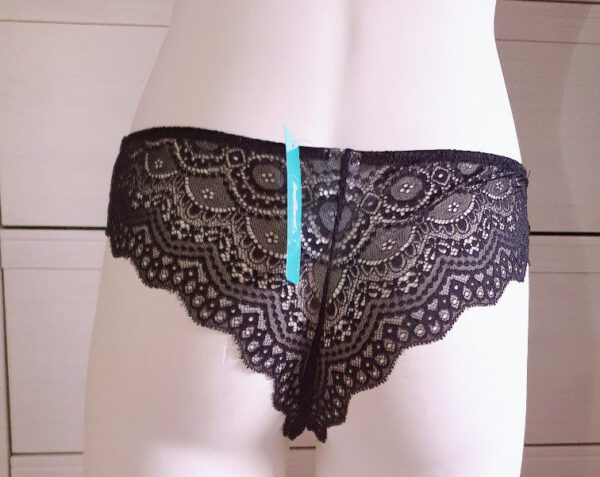 Infiore Joy Italiaanse slip Braziliaanse kant, ZWART, Maat L - Afbeelding 2