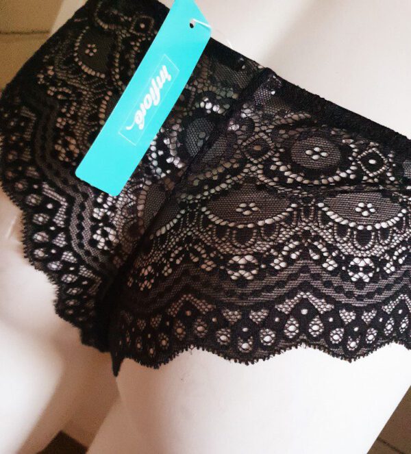 Infiore Joy Italiaanse slip Braziliaanse kant, ZWART, Maat L - Afbeelding 5