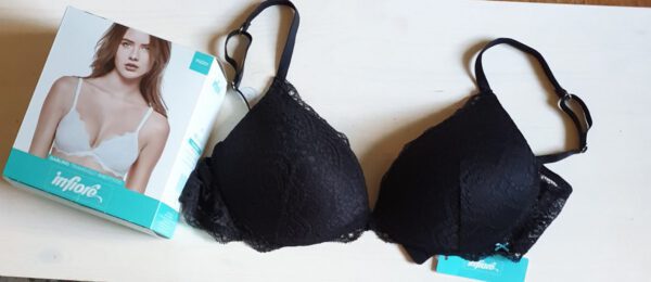 Prachtige voorgevormde beha zonder beugels, ZWART Maat 80B - Afbeelding 3