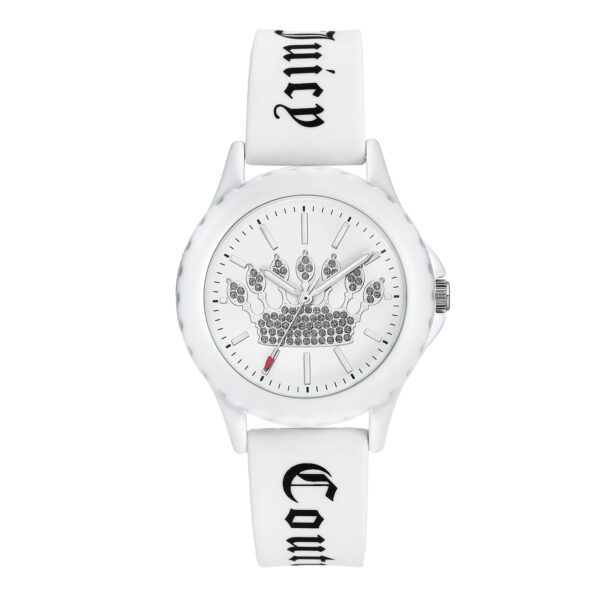 Juicy Couture horloge voor dames met silicone armband - WIT kleur JC/1325WTWT