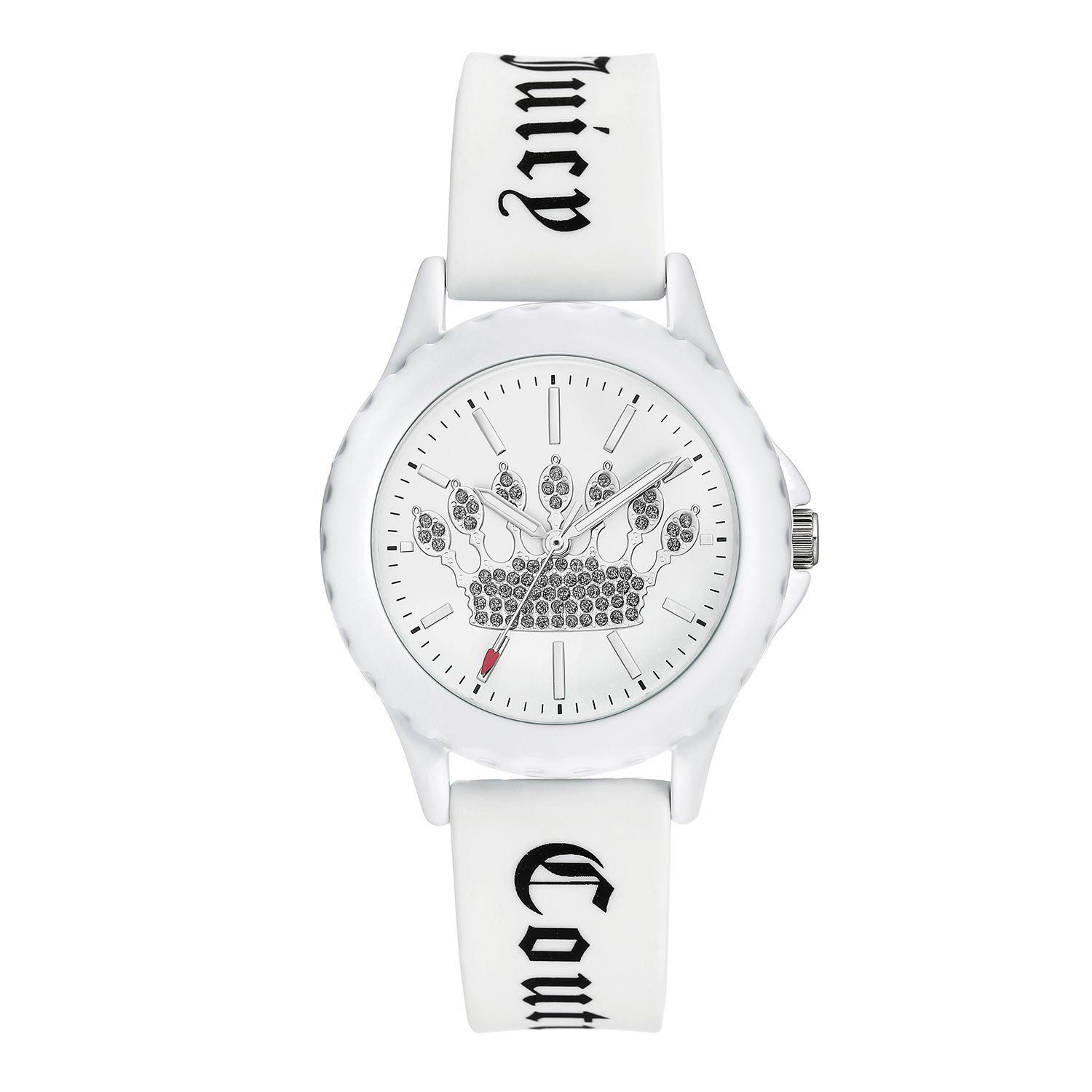 Juicy Couture horloge voor dames met silicone armband - WIT kleur JC/1325WTWT