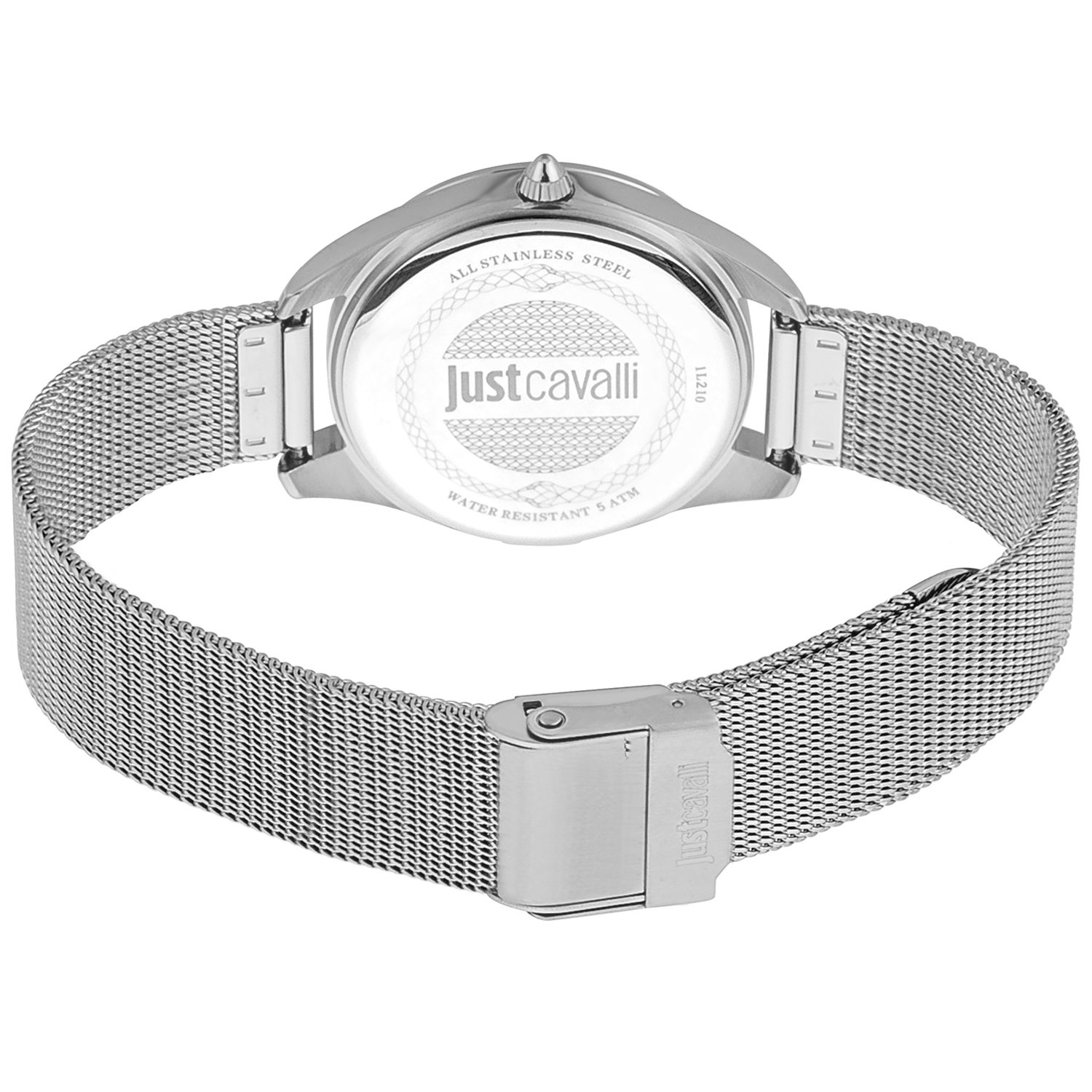 Just Cavalli dames horloge JC1L210M0035 - zilver staal - 5 ATM - stoere polshorloge