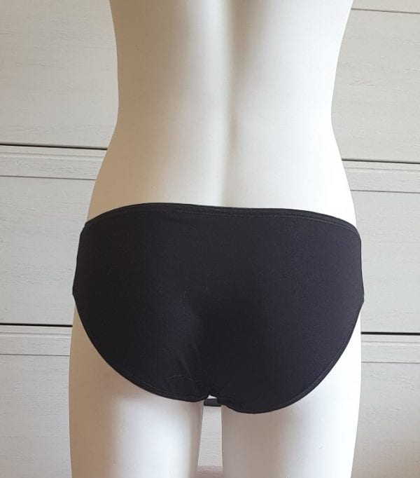 DRIE stuks Italiaanse katoenen dames slip in ZWART, puur en kwalitatieve slip Maat M - Afbeelding 6