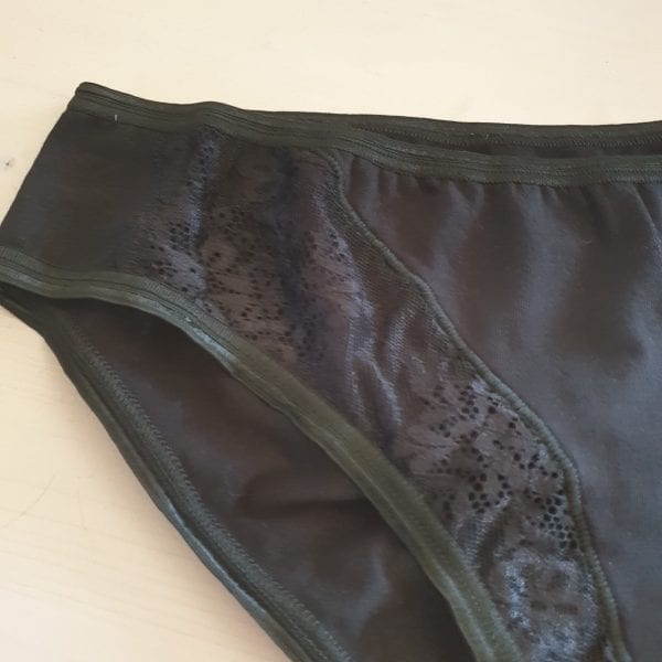 DRIE stuks Italiaanse katoenen dames slip in ZWART, puur en kwalitatieve slip Maat M - Afbeelding 5