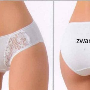 DRIE stuks Italiaanse katoenen dames slip in ZWART, puur en kwalitatieve slip Maat M