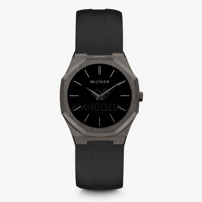 Millner Spaanse merk horloge voor dames - vrouwen - ZWART kleur leren armband - polshorloge - design - Oxford S Sport Sand