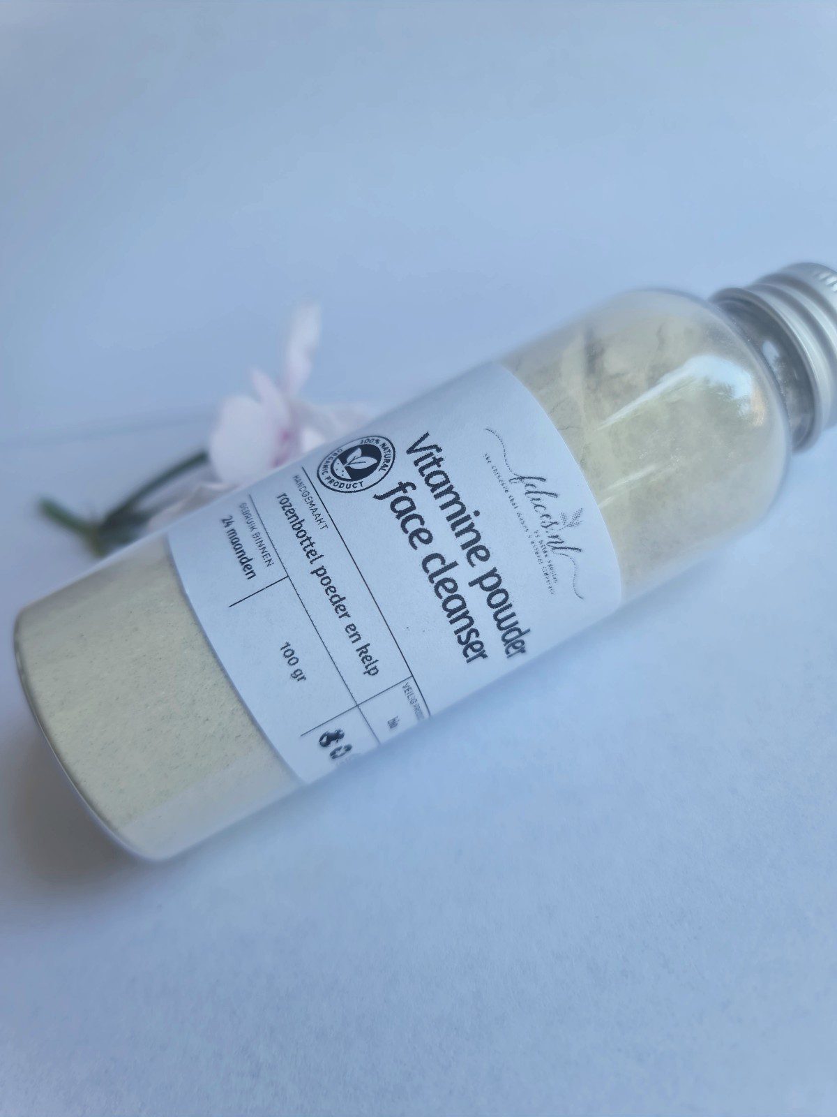 Biologische Vitamine poeder gezicht reiniger - rozenbottel - zeewier - alle huid types - glanzend huid 80gr - Afbeelding 3