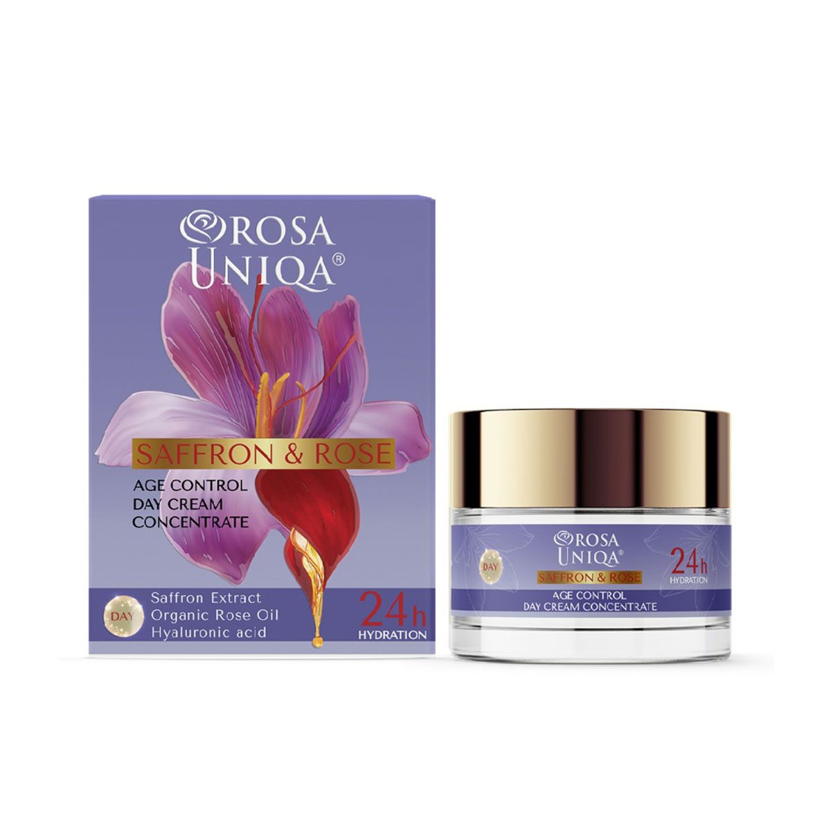 Dagcrème concentraat met Rozenolie & Saffraan anti-age 50ml