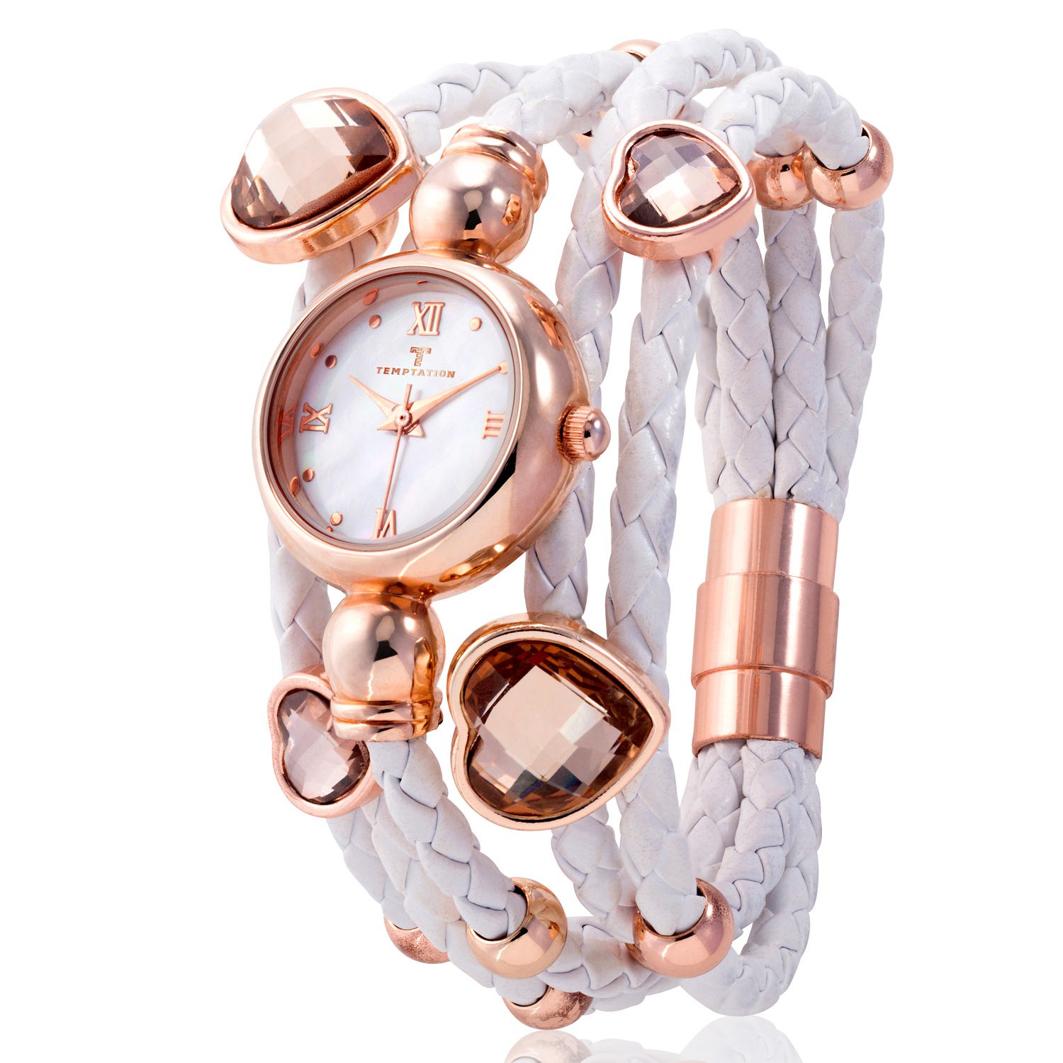 Temptation dames WIT horloge TEA-2015-03, kralen en hangers