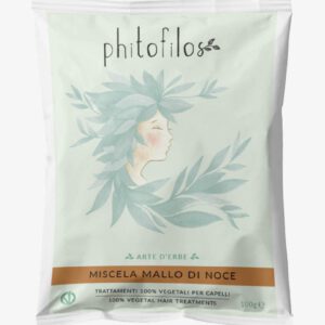 Phitofilos biologische henna poeder verf in WALNOOT Miscela Mallo di Noce 100gr