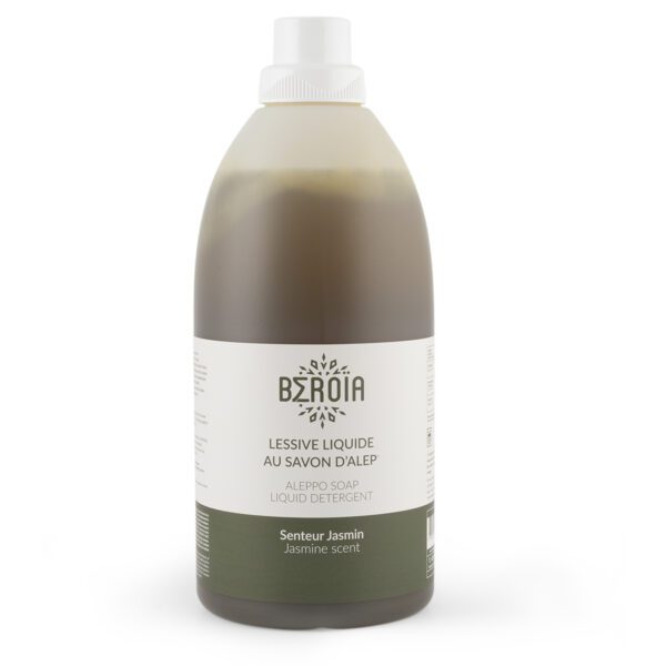 Ecologische Vloeibare wasmiddel met Aleppozeep en jasmijn geur – schoon textiel - verzacht kleding - 2L - Afbeelding 4