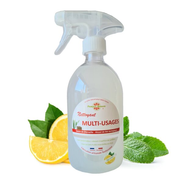 100% Plantaardige Marseille allesreiniger spray MUNT - ontvet - verwijdert geuren - reinigt - Marseille zeep 500ml