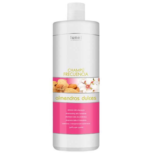 Lunel Zoete Amandel melk shampoo - alle haar typen - zachte shampoo gevoelige hoofdhuid 1000ml