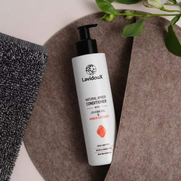Luxe Natuurlijk haarconditioner met Amberextract en Jojoba-olie - glans en volume 250ml - Afbeelding 2