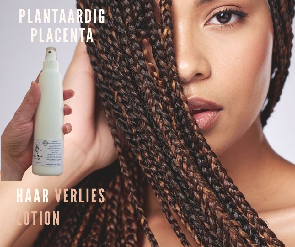Handgemaakte haar lotion tegen haar verlies - plantaardig placenta en aminozuren - sterk haar 200ml