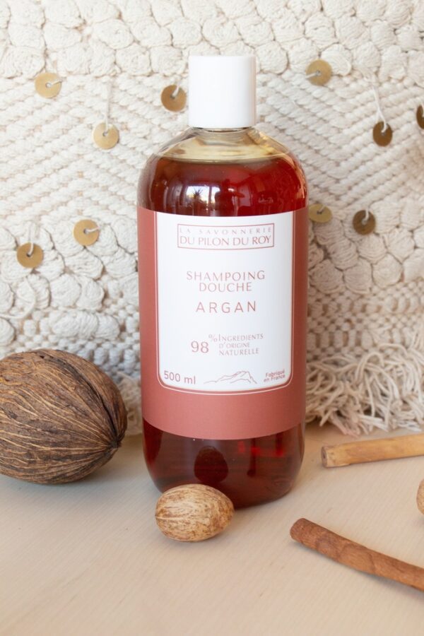 Biologische Shampoo en Douchegel Marseille met Arganolie - frisse geur - handgemaakt in Frankrijk 500ml