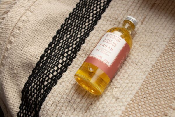 Biologische Massageolie met puur en eerlijke Arganolie - amber en sinasappel geur 100ml - Afbeelding 3