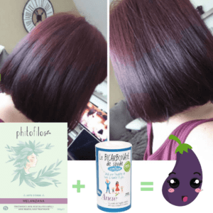 Phitofilos biologische voedende henna kleur poeder AUBERGINE (Viola Mogano), 100g