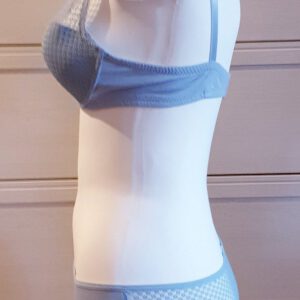 Italiaanse katoenen lingerie set in AZUUR BLAUW, M - 75B