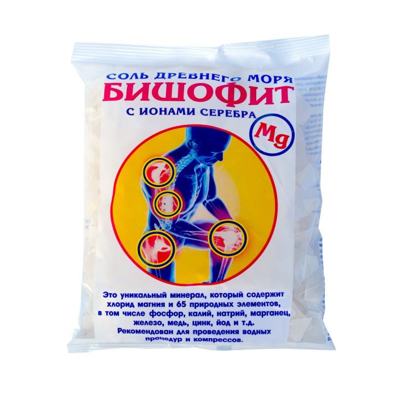 Bishofit zeebadzout met zilverionen - magnesium - tegen stress - spanning - gewrichten - pijn 500g