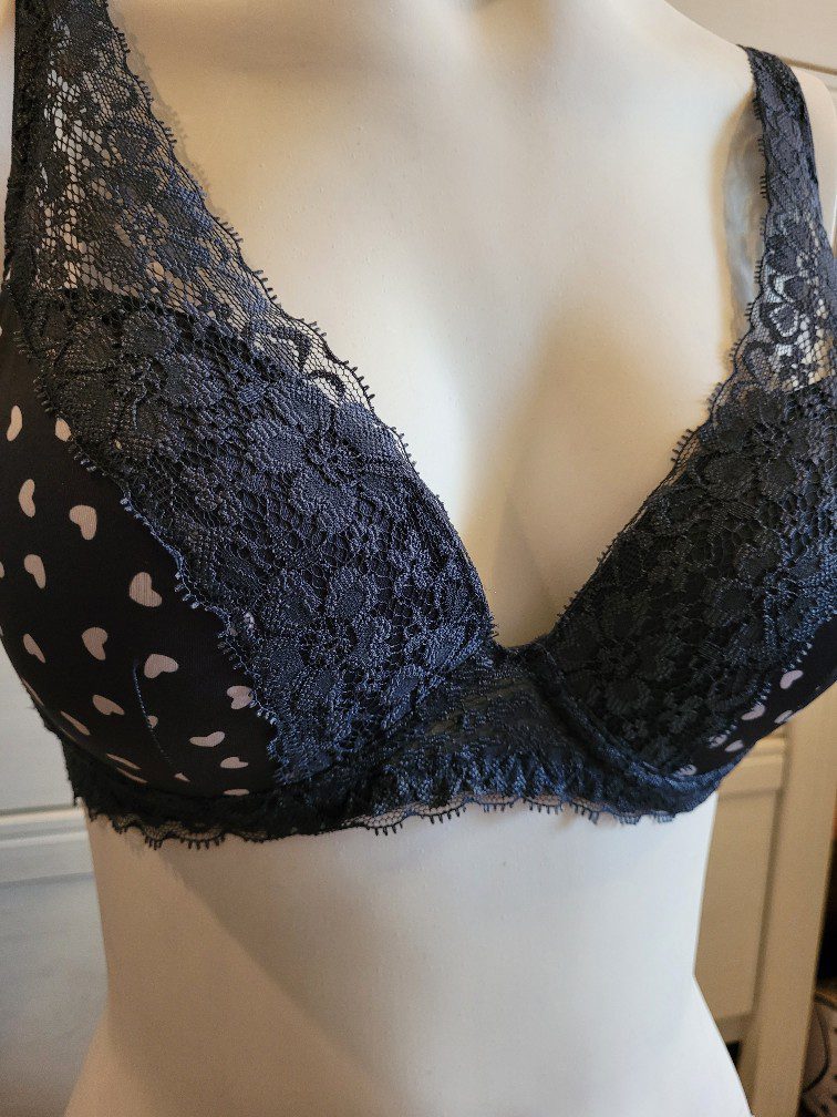 Mooi lingerie set in BLAUW kleur met STRING, 75B, M - Afbeelding 2