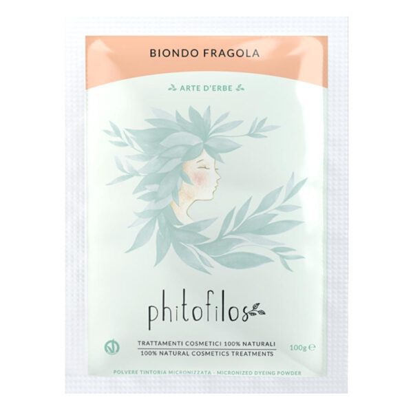 Phitofilos biologische haar henna - haar verf - Aardbei blond - koperachtige en lichtroze nuances 100gr - Afbeelding 2