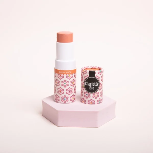 Cosmos biologische en veganistische gezicht blush - rouge balsem - Koraal - 5gr - Afbeelding 3
