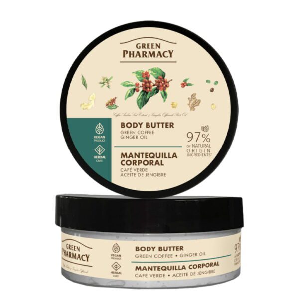 Biologische vestigende lichaam Butter Groene Koffie en Gemberolie - strakke huid 200ml