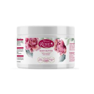 Natuurlijke zijdezachte body boter met rozen olie - Q10 en Vitamine A 350ml