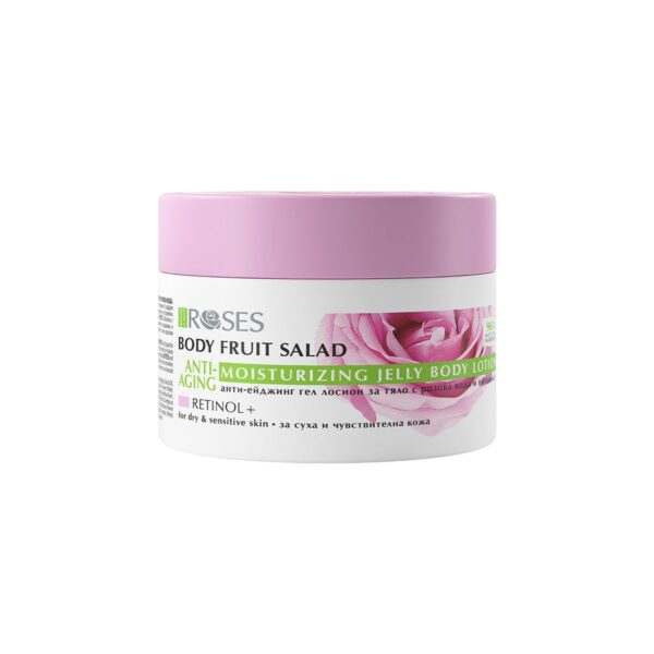 Verstevigende lichaam gel body lotion met rozenwater - hyaluron - vitamine A en E 200ml