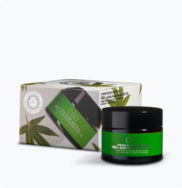 Bio CBD Hyaluronzuur Voedende Gezichtscrème SPF25 50ml - Afbeelding 3