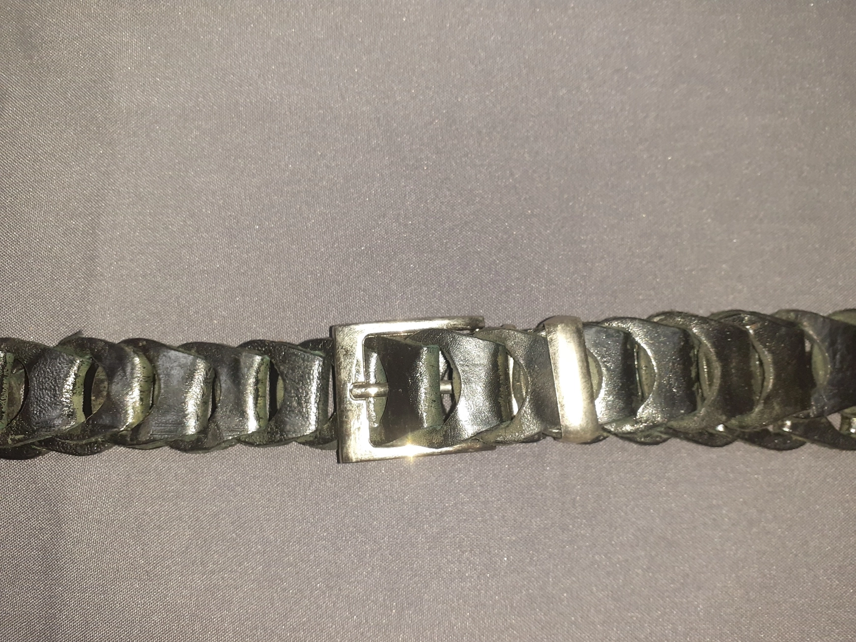 Handgemaakte leren slinger ceintuur - lederen riem mannen en vrouwen - gesp sluiting ZWART kleur 120cm