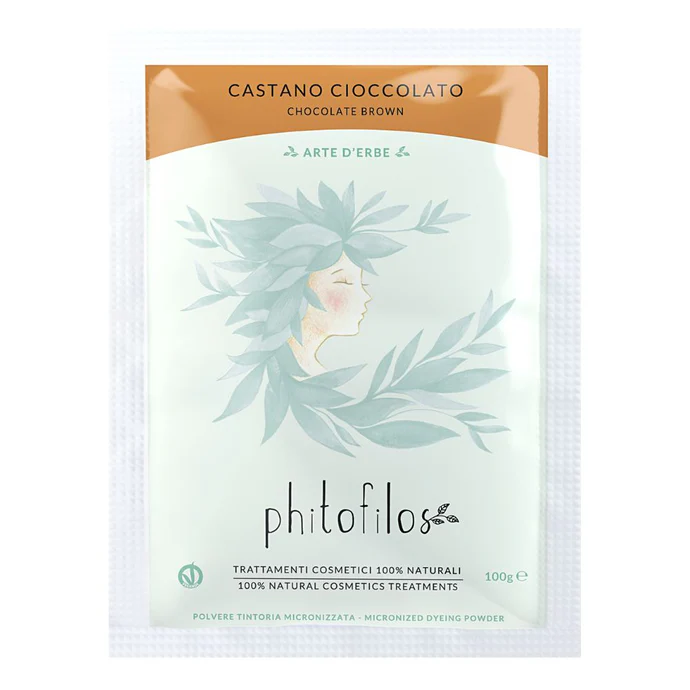 Phitofilos henna natuurlijke haarverf Chocolade bruin - biologische en natuurlijke kruiden 100gr - Afbeelding 3