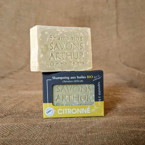 2 stuks Biologische Marseille Citroen Ambachtelijk shampoo met biologische oliën voor gevoelig haar 2x100gr