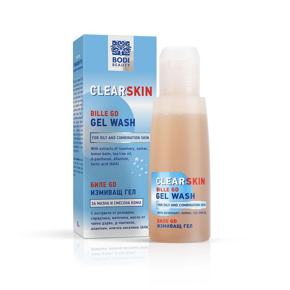 Natuurlijk Clear Skin reinigingsgel - onrustige en vette geïnfecteerde huid - acne - puisten 100ml