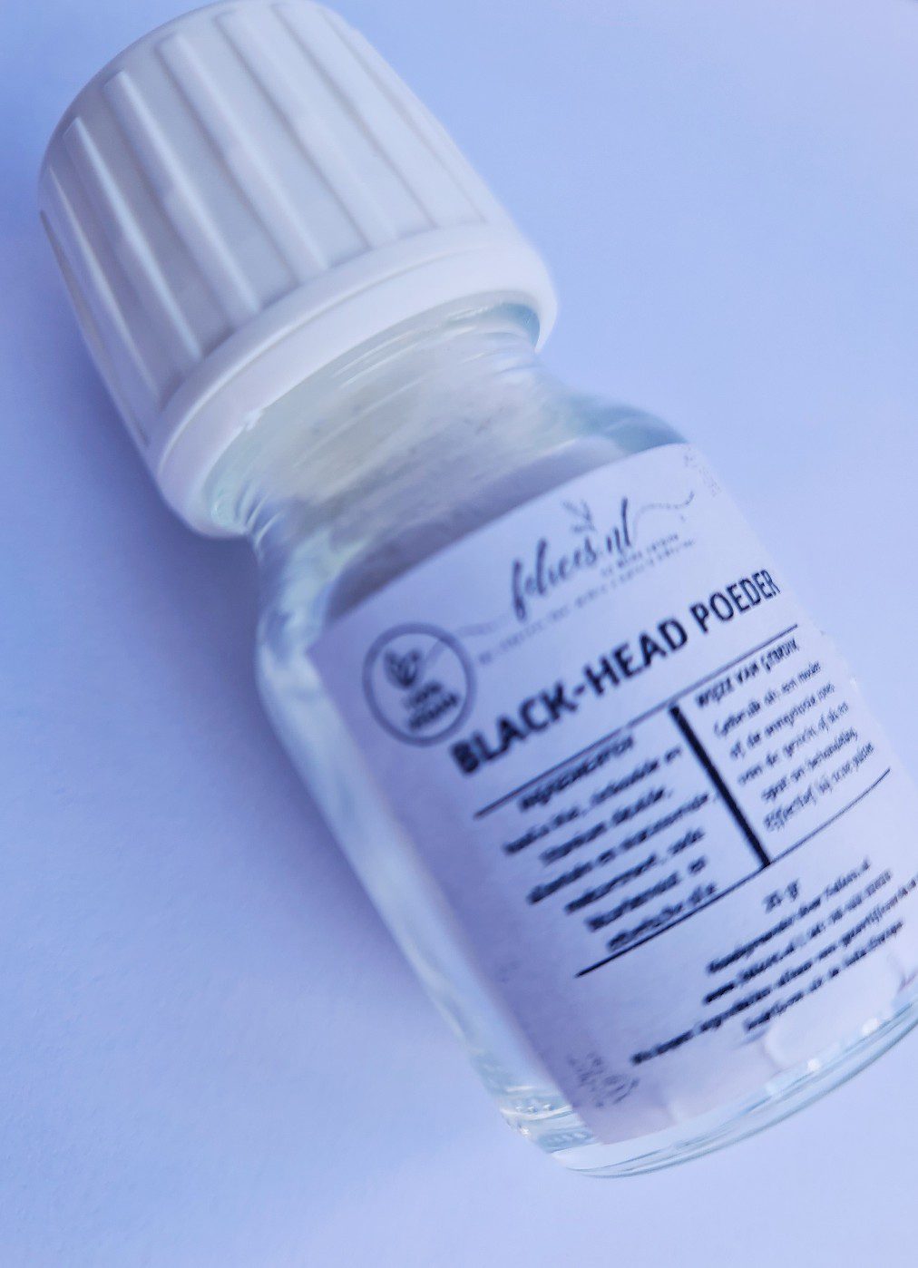 Comedonen poeder - mee-eter remedie - minerale en puur poeder tegen vet en onzuiverheden 20gr - Afbeelding 2