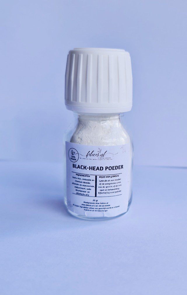 Comedonen poeder - mee-eter remedie - minerale en puur poeder tegen vet en onzuiverheden 20gr
