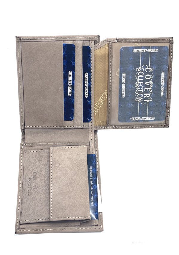 Enrico Coveri Echt Lederen heren Portemonnee van suède in BEIGE kleur - Afbeelding 5