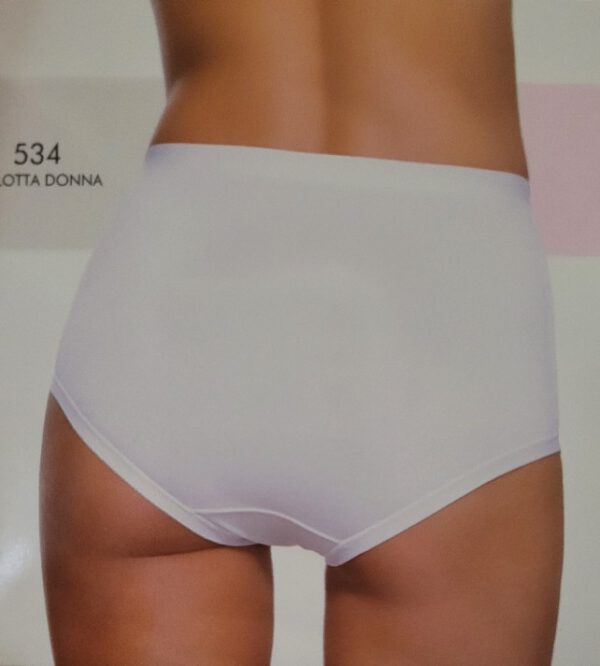 Set van 2 stuks Katoenen dames slip in WIT met kant en hoge talie maat 3XL-8 - Afbeelding 2