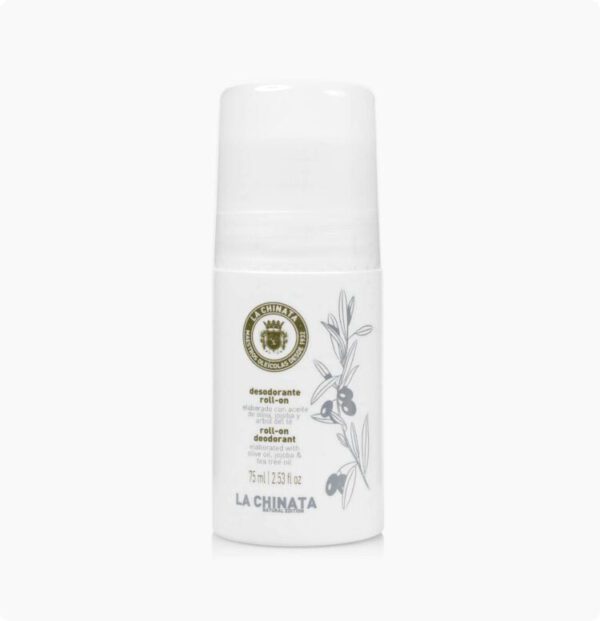 LaChinata bio Roll-On melk Deodorant voor gevoelige huid - doeltreffend - olijfolie, shea boter, aloe vera 75ml