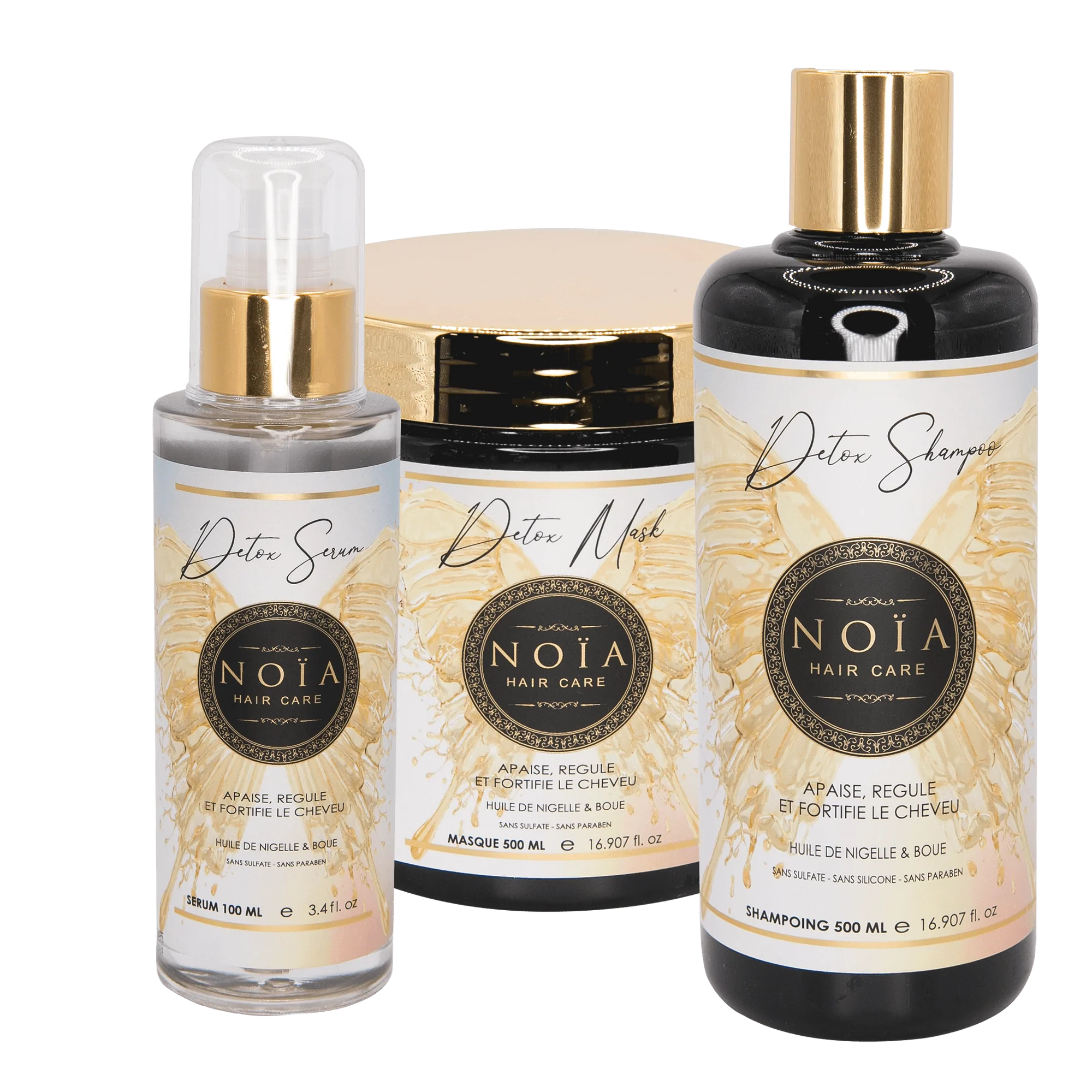 Noia luxe professionele haar masker met  - Zwart komijn  Olie en dode zee Modder 500ML