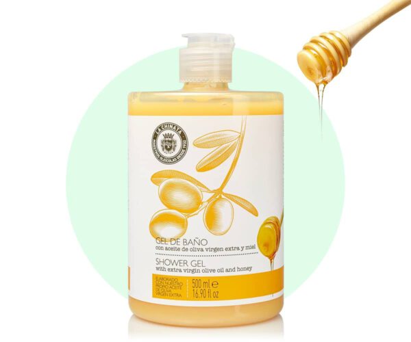 LaChinata Douche gel met extra vergine olijfolie en honing 500ml