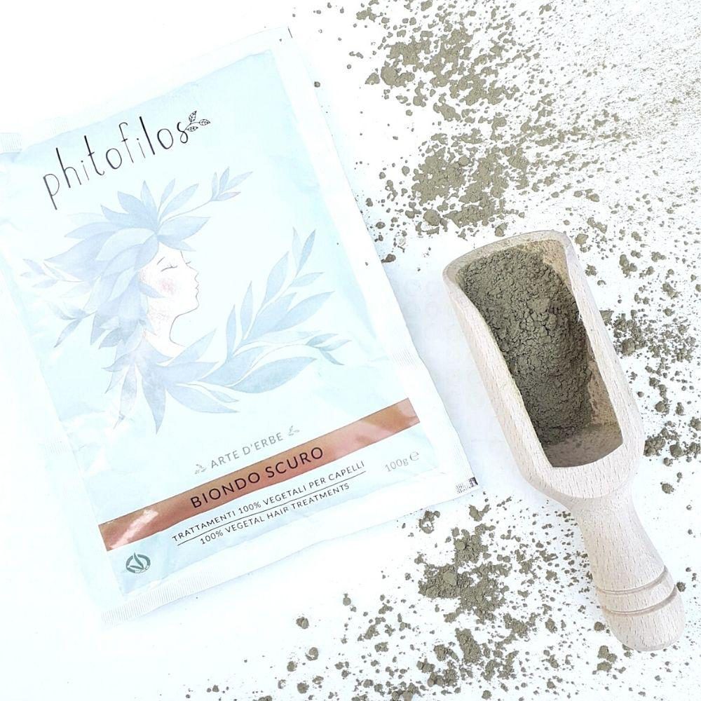 Phitofilos biologische haar henna verf poeder - DONKER BLOND kleur - Biondo scuro 100g - Afbeelding 4