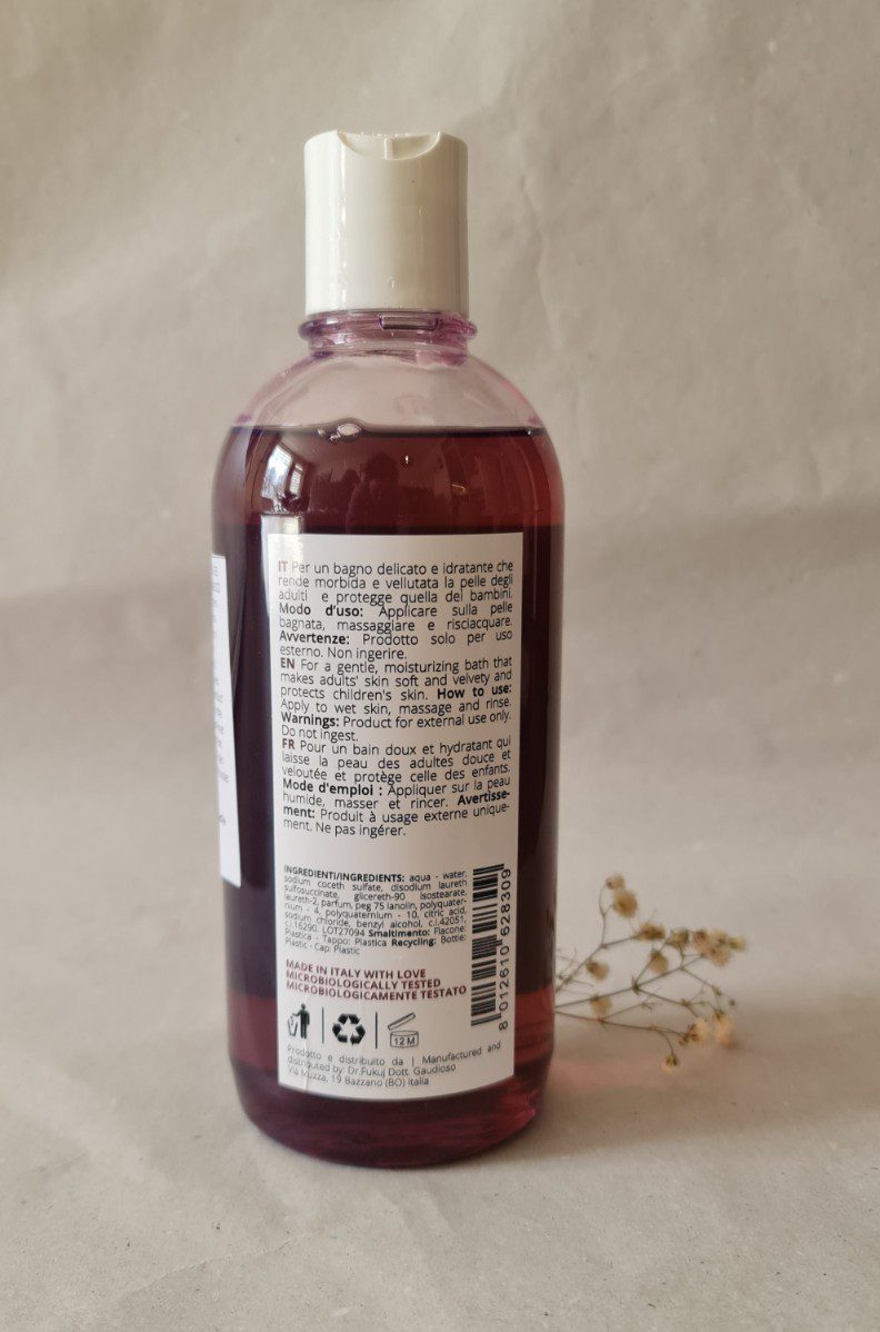 Dr Fukuj hydraterende badschuim en douchegel met krachtige heren en vrouwen FRAMBOOS geur 500ml