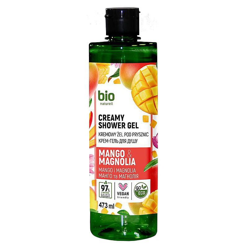 Bio Naturell - Romige douchegel - Mango en Magnolia - Veganistisch - hydrateert en voed gevoelige en droge huid - 473ml