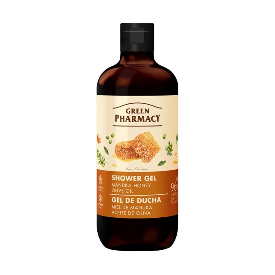Douchegel Manuka honing en olijfolie - voor mannen en vrouwen - hydrateert de huid - 500ml